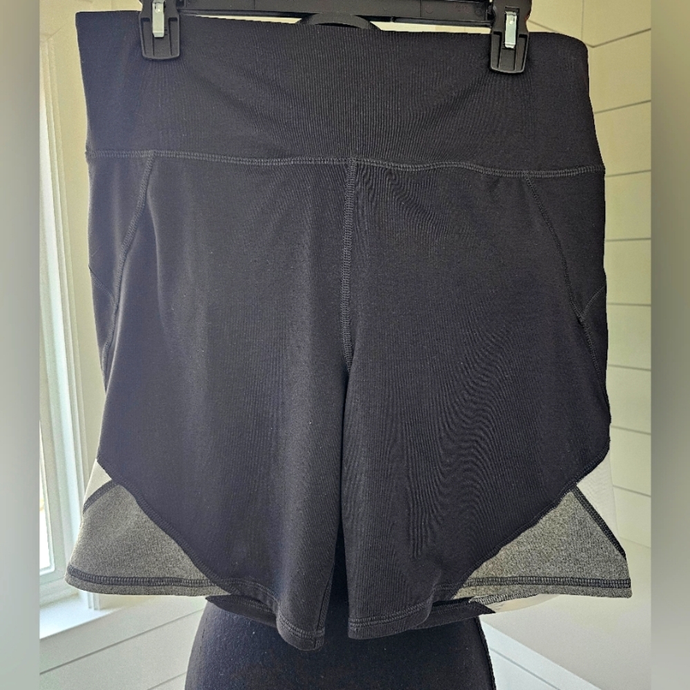 Black, White, and Gray Athletic Shorts
